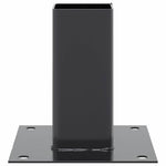 Basi per Pali Quadrati 4 pz 71x71 mm Acciaio Verniciato Polvere