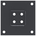 Basi per Pali Quadrati 4 pz 71x71 mm Acciaio Verniciato Polvere