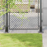 Basi per Pali Quadrati 4 pz 71x71 mm Acciaio Verniciato Polvere