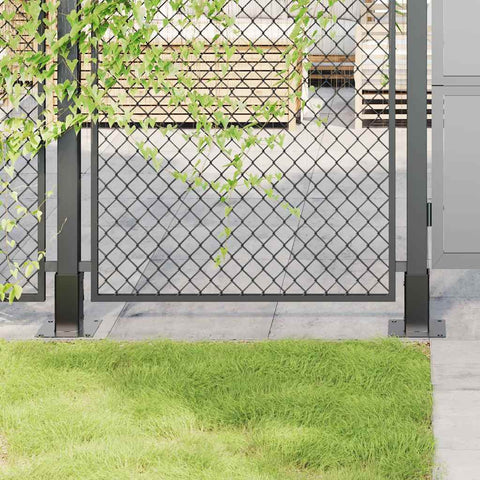 Basi per Pali Quadrati 4 pz 71x71 mm Acciaio Verniciato Polvere