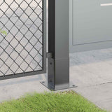Basi per Pali Quadrati 4 pz 81x81 mm Acciaio Verniciato Polvere