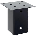 Basi per Pali Quadrati 4 pz 81x81 mm Acciaio Verniciato Polvere