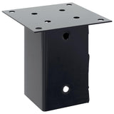 Basi per Pali Quadrati 4 pz 81x81 mm Acciaio Verniciato Polvere