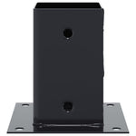 Basi per Pali Quadrati 4 pz 81x81 mm Acciaio Verniciato Polvere