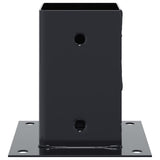 Basi per Pali Quadrati 4 pz 81x81 mm Acciaio Verniciato Polvere