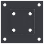 Basi per Pali Quadrati 4 pz 81x81 mm Acciaio Verniciato Polvere
