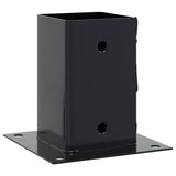 Basi per Pali Quadrati 12 pz 81x81mm Acciaio Verniciato Polvere