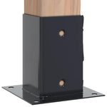 Basi per Pali Quadrati 12 pz 81x81mm Acciaio Verniciato Polvere