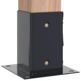 Basi per Pali Quadrati 12 pz 81x81mm Acciaio Verniciato Polvere