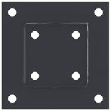 Basi per Pali Quadrati 4 pz 91x91 mm Acciaio Verniciato Polvere