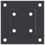 Basi per Pali Quadrati 12 pz 91x91mm Acciaio Verniciato Polvere