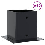 Basi Pali Quadrati 12 pz 101x101 mm Acciaio Verniciato Polvere