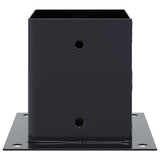 Basi per Pali Quadrati 4pz 121x121mm Acciaio Verniciato Polvere