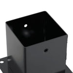 Basi per Pali Quadrati 4pz 121x121mm Acciaio Verniciato Polvere