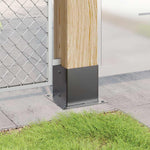 Basi per Pali Quadrati 4pz 141x141mm Acciaio Verniciato Polvere