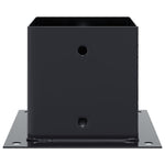 Basi per Pali Quadrati 4pz 141x141mm Acciaio Verniciato Polvere