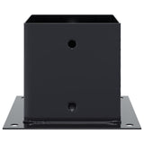 Basi per Pali Quadrati 4pz 141x141mm Acciaio Verniciato Polvere