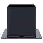 Basi per Pali Quadrati 4pz 141x141mm Acciaio Verniciato Polvere