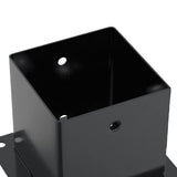 Basi per Pali Quadrati 4pz 141x141mm Acciaio Verniciato Polvere