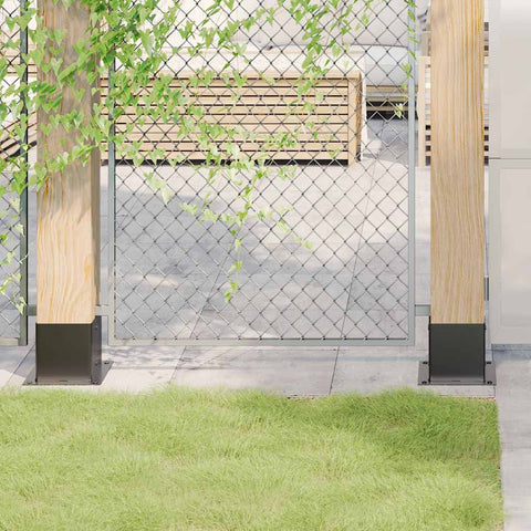 Basi per Pali Quadrati 4pz 141x141mm Acciaio Verniciato Polvere