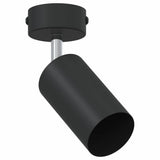 Faretto da soffitto con i riflettori Nero 6 x 6 x 16 cm Metallo
