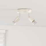Faretto da soffitto con i riflettori Nichel 12 x 8 cm Acciaio
