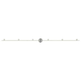 Faretto da soffitto Nichel 176,5 x 9,5 x 14 cm Acciaio