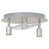 Faretto da soffitto Nichel 29 x 29 x 11 cm Acciaio e vetro