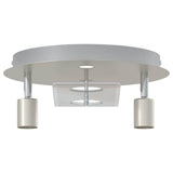 Faretto da soffitto Nichel 29 x 29 x 11 cm Acciaio e vetro