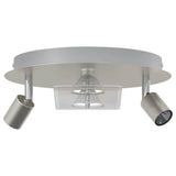 Faretto da soffitto Nichel 29 x 29 x 11 cm Acciaio e vetro