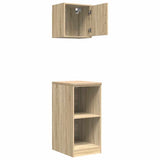 Armadi da Garage 2 pz Rovere Sonoma in Legno truciolato