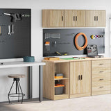 Armadi da Garage 2 pz Rovere Sonoma in Legno truciolato