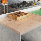 Armadi da Garage 2 pz Grigio Cemento in Legno truciolato