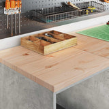 Armadi da Garage 2 pz Grigio Cemento in Legno truciolato