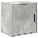 Armadi da Garage 2 pz Grigio Cemento in Legno truciolato