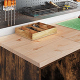 Armadi da Garage 2 pz Rovere Fumo in Legno truciolato