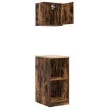 Armadi da Garage 2 pz Rovere Fumo in Legno truciolato