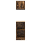 Armadi da Garage 2 pz Rovere Fumo in Legno truciolato