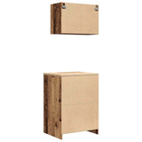 Armadi da Garage 2 pz Legno Antico in Legno truciolato