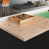 Armadi da Garage 2 pz Neri in Legno truciolato