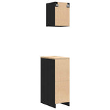 Armadi da Garage 2 pz Neri in Legno truciolato
