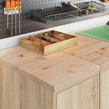 Armadi da Garage 2 pz Rovere Sonoma in Legno truciolato