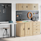 Armadi da Garage 2 pz Rovere Sonoma in Legno truciolato