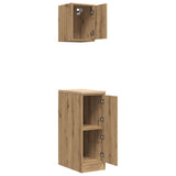 Armadi da Garage 2 pz Rovere Artigianale in Legno truciolato