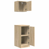 Armadi da Garage 2 pz Rovere Sonoma in Legno truciolato