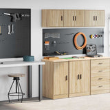 Armadi da Garage 2 pz Rovere Sonoma in Legno truciolato