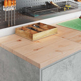 Armadi da Garage 2 pz Grigio Cemento in Legno truciolato