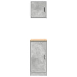 Armadi da Garage 2 pz Grigio Cemento in Legno truciolato