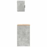 Armadi da Garage 2 pz Grigio Cemento in Legno truciolato