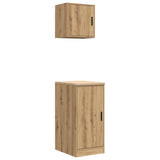 Armadi da Garage 2 pz Rovere Artigianale in Legno truciolato
